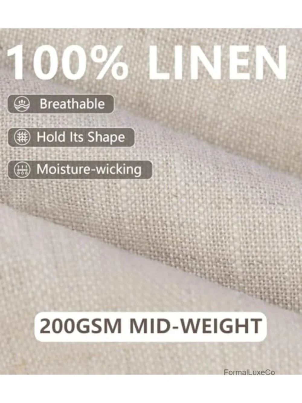 Men's 100% Linen Tapered Casual Pants Side Tab Adjustable Waist 4 Pockets